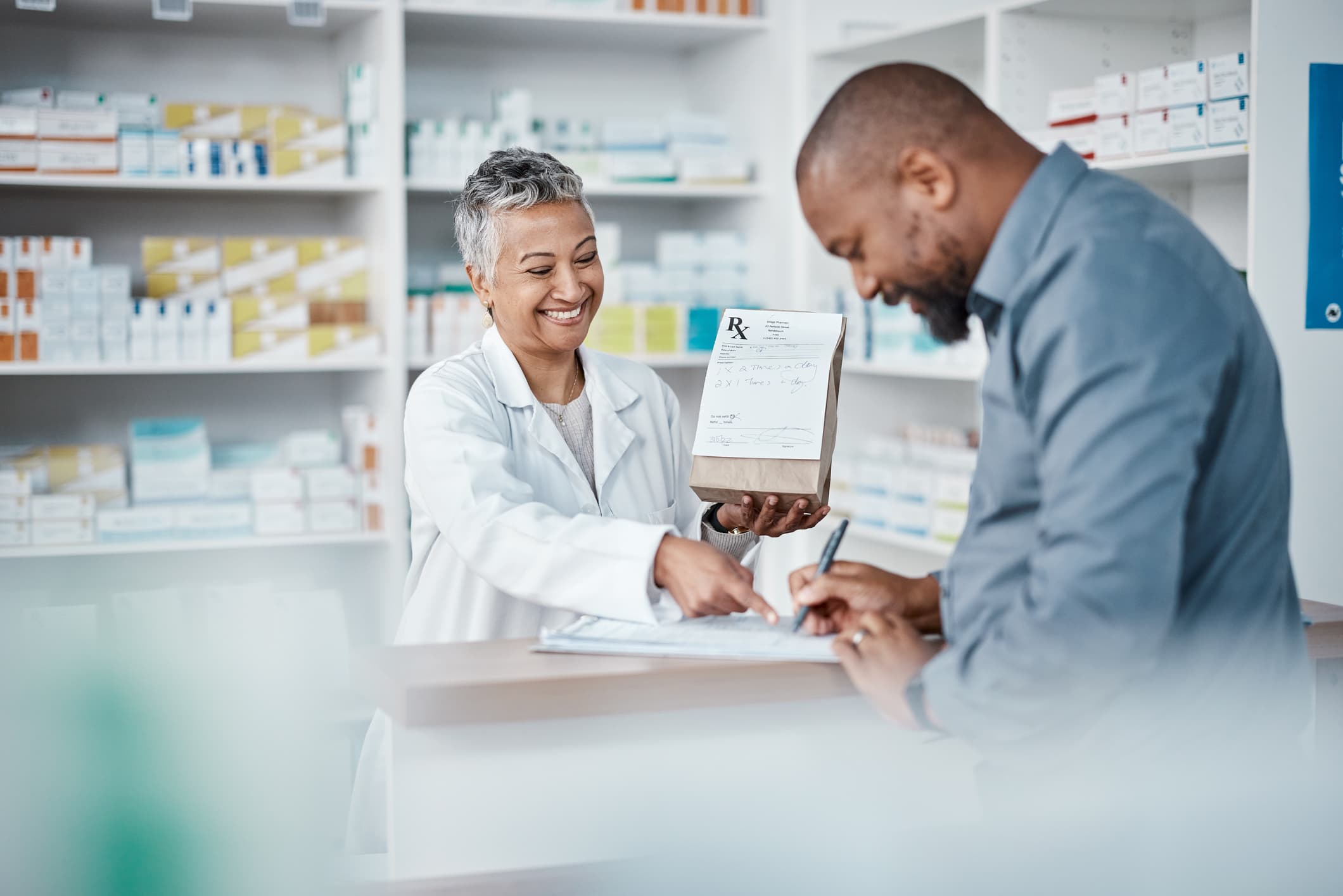 Man at the pharmacy